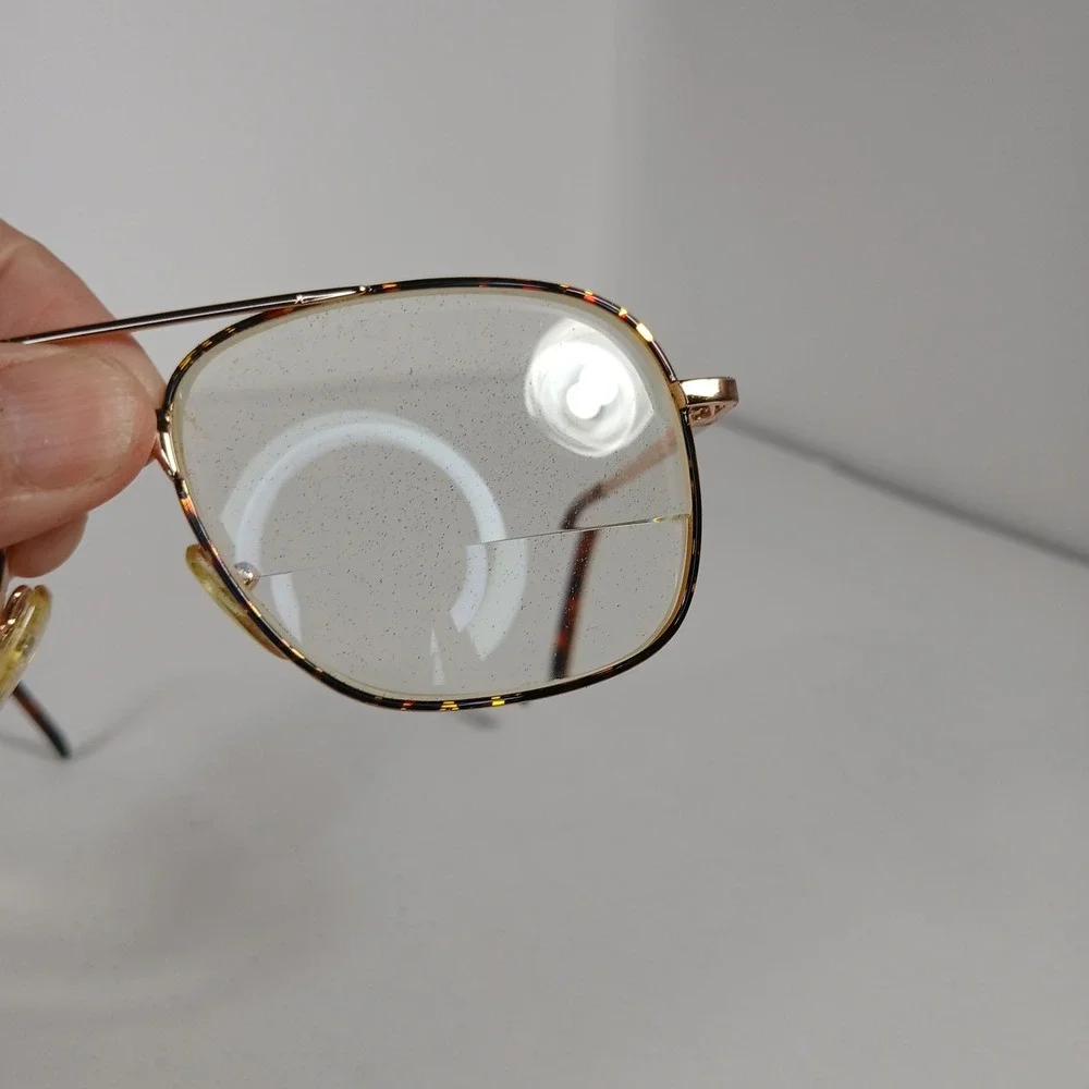 Vtg Gallery G513 54-18 140mm 80s Style Metal Aviator Eyeglasses Frame